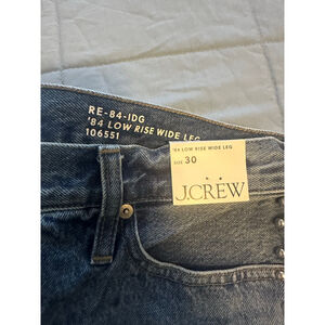 J.Crew Blue Low Rise Wide Leg Jeans with Studs Women's Size 30